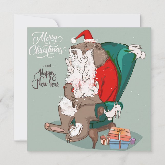 Frohe Weihnachten und glückliche Neujahrskarte (Vorderseite)