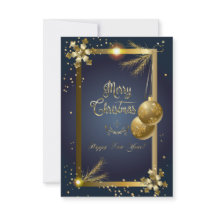 Frohe Weihnachten und glückliche Neujahrskarte