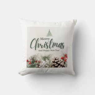 Frohe Weihnachten und glückliche Neujahrskröte Kissen