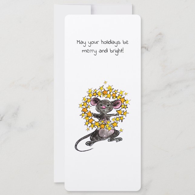 Frohe Weihnachten und glückliche Neujahrsmäuse (Vorderseite)