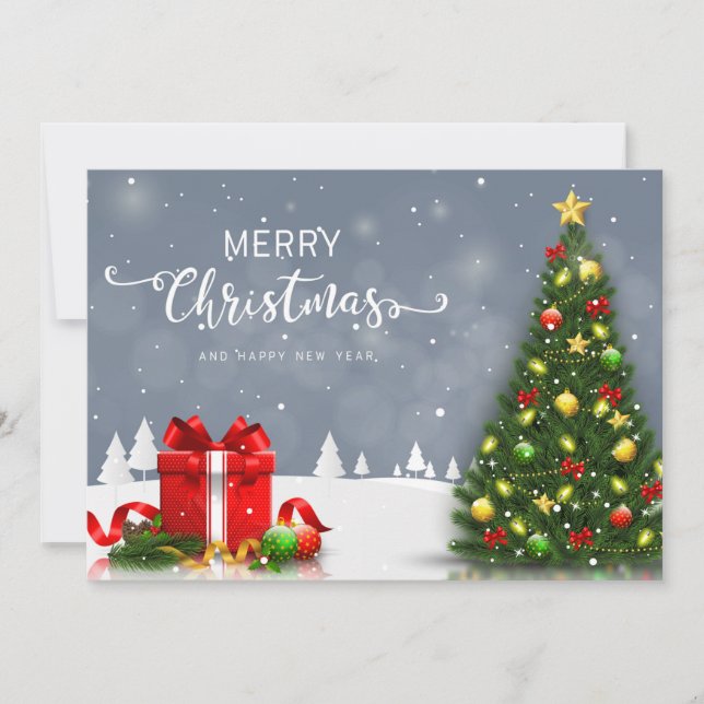 Frohe Weihnachten und glückliches Neues Jahr (Vorderseite)