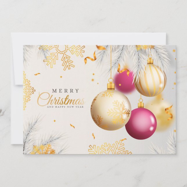 Frohe Weihnachten und glückliches Neues Jahr (Vorderseite)
