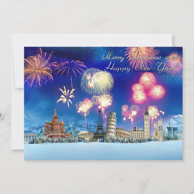 Frohe Weihnachten und glückliches neues Jahr (Vorderseite)