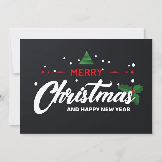 Frohe Weihnachten und glückliches Neues Jahr (Vorderseite)