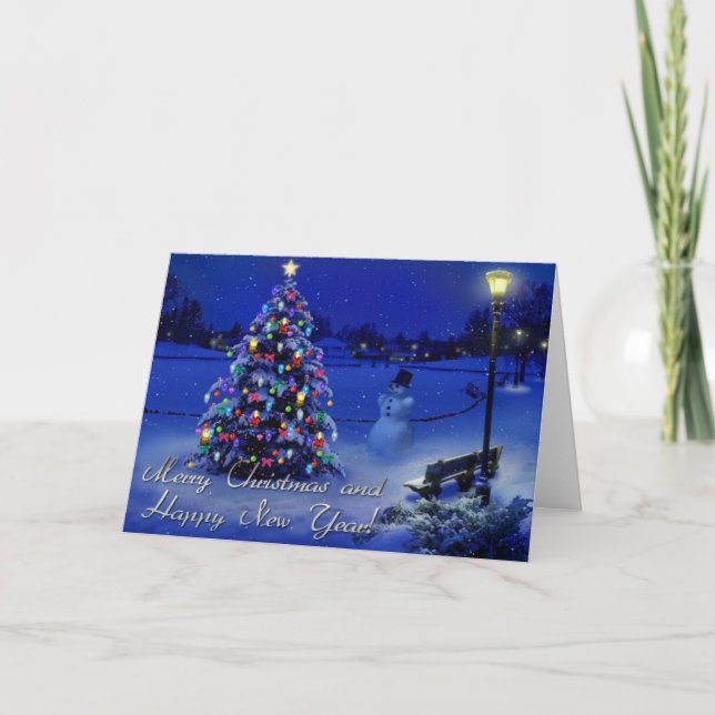 Frohe Weihnachten und glückliches neues Jahr (Vorderseite)