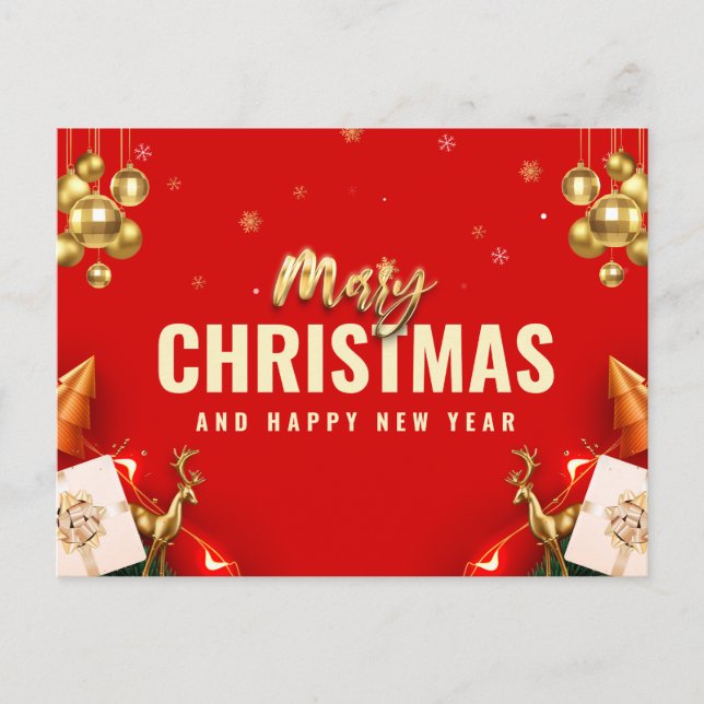 Frohe Weihnachten und glückliches Neues Jahr (Vorderseite)