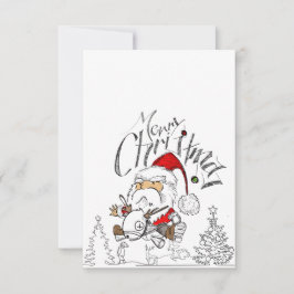 Frohe Weihnachten und glückliches Neues Jahr Dankeskarte