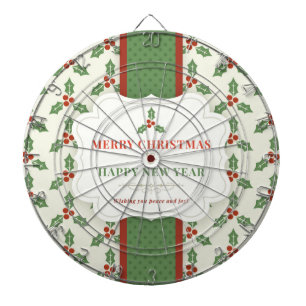Frohe Weihnachten und glückliches Neues Jahr Dartscheibe