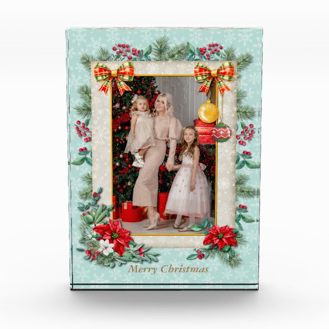 Frohe Weihnachten und glückliches Neues Jahr für L Fotoblock (Vorderseite)