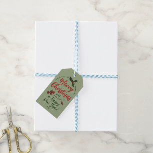 Frohe Weihnachten und glückliches neues Jahr Geschenkanhänger