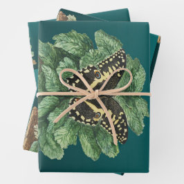 Frohe Weihnachten und glückliches Neues Jahr Geschenkpapier Set