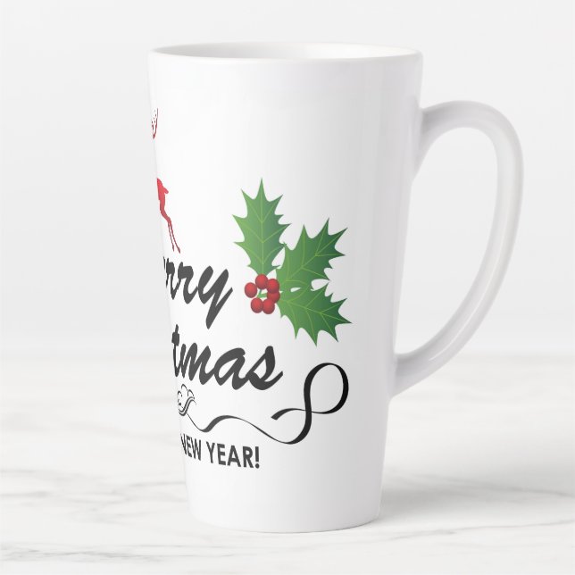 Frohe Weihnachten und glückliches neues Jahr Milchtasse (Rechts)