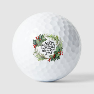 Frohe Weihnachten und glückliches Neues Jahr mit K Golfball
