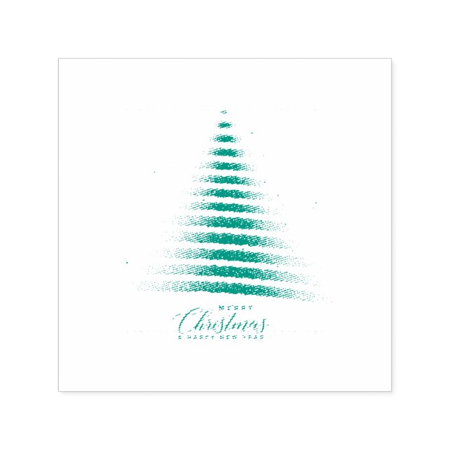 Frohe Weihnachten und glückliches Neues Jahr Permastempel (Design)