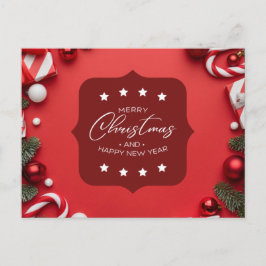 Frohe Weihnachten und glückliches Neues Jahr Postkarte