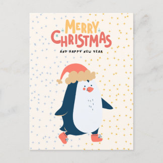 Frohe Weihnachten und glückliches neues Jahr Postkarte