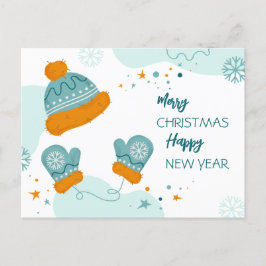 Frohe Weihnachten und glückliches Neues Jahr Postkarte