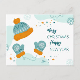 Frohe Weihnachten und glückliches Neues Jahr Postkarte