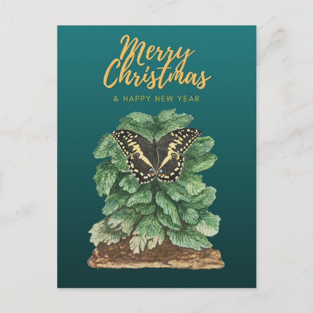 Frohe Weihnachten und glückliches Neues Jahr Postkarte (Vorderseite)