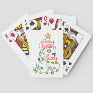 Frohe Weihnachten und glückliches Neues Jahr Spielkarten