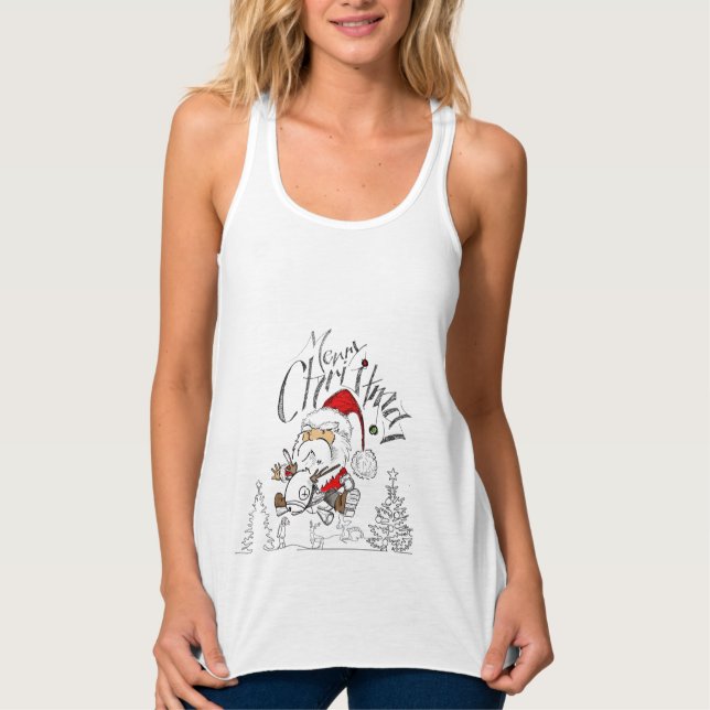 Frohe Weihnachten und glückliches Neues Jahr Tank Top (Vorderseite)