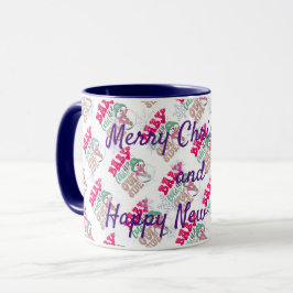 Frohe Weihnachten und glückliches Neues Jahr Tasse