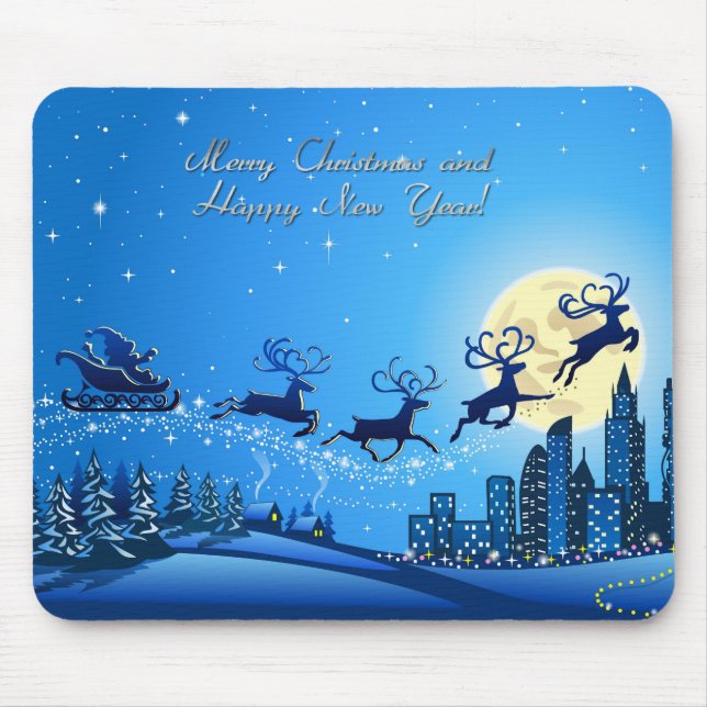 frohe Weihnachten und guten Rutsch ins Neue Jahr Mousepad (Vorne)