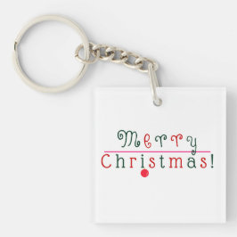 Frohe Weihnachten und hangende Ornamente Schlüsselanhänger