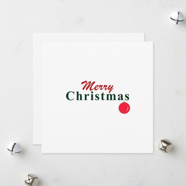 Frohe Weihnachten und hangende Ornamente Weihnacht (Vorderseite/Rückseite Beispiel)