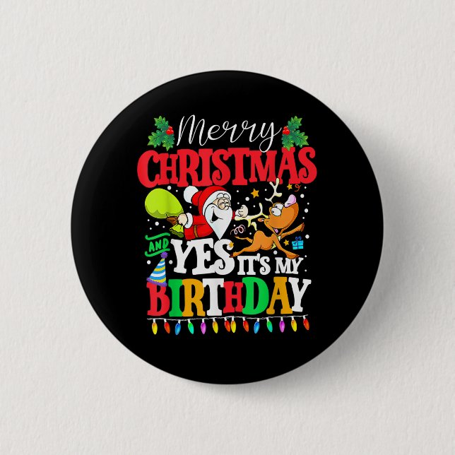Frohe Weihnachten und ja, das ist mein Weihnachtsj Button (Vorderseite)