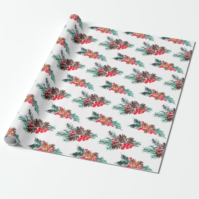 Frohe Weihnachten und Neues Jahr Muster Geschenkpapier (Ungerollt)