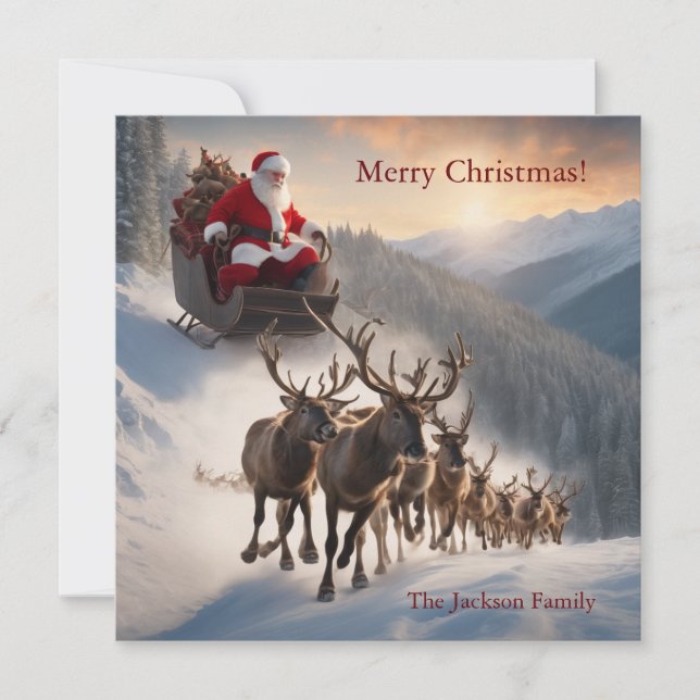 Frohe Weihnachten und Reindeer (Vorderseite)