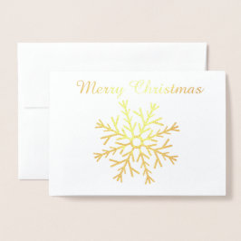 Frohe Weihnachten und Schneeflocke Folienkarte