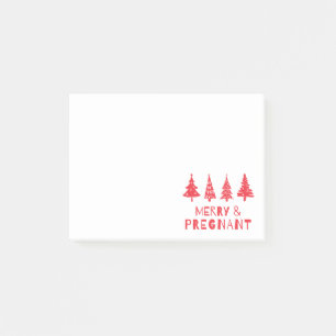 Frohe Weihnachten und schwanger Post-it Klebezettel