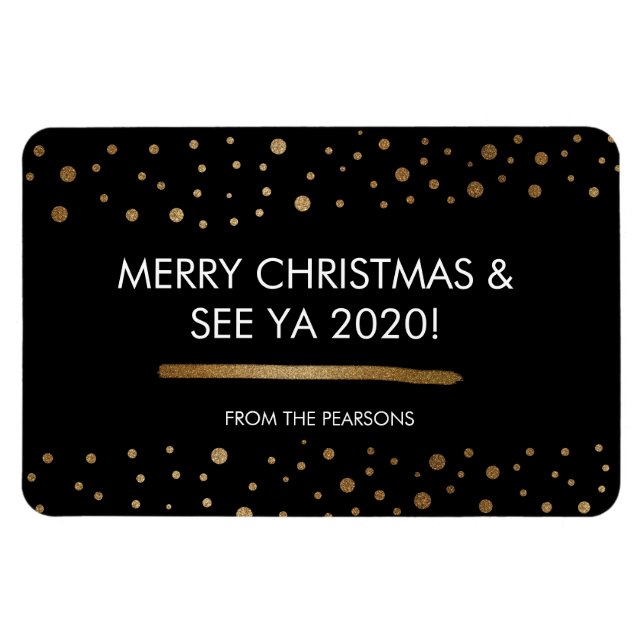 Frohe Weihnachten und See Ya 2020 Custom Familie Magnet (Horizontal)