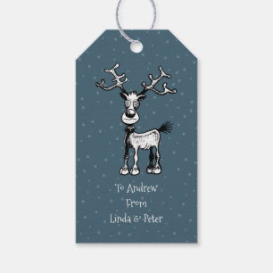 Frohe Weihnachten und Stressmas mit Rudolph Geschenkanhänger
