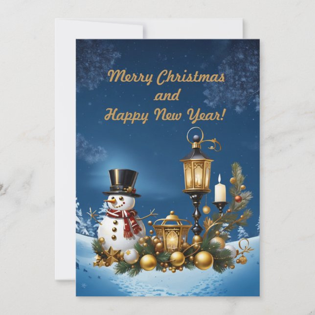 Frohe Weihnachten und viel Glück ins neue Jahr! (Vorderseite)