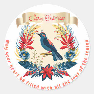 Frohe Weihnachten und viel Glück ins neue Jahr! 20 Runder Aufkleber