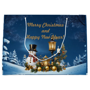 Frohe Weihnachten und viel Glück ins neue Jahr! Große Geschenktüte