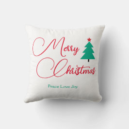Frohe Weihnachten und Weihnachtsbaum Kissen