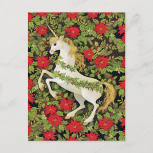 Frohe Weihnachten Unicorn Postkarte