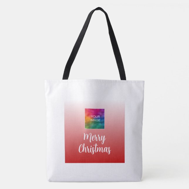Frohe Weihnachten Upload Ihres Fotos Große Schulte Tasche (Vorderseite)