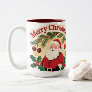 Frohe Weihnachten Urlaubsdesign Zweifarbige Tasse