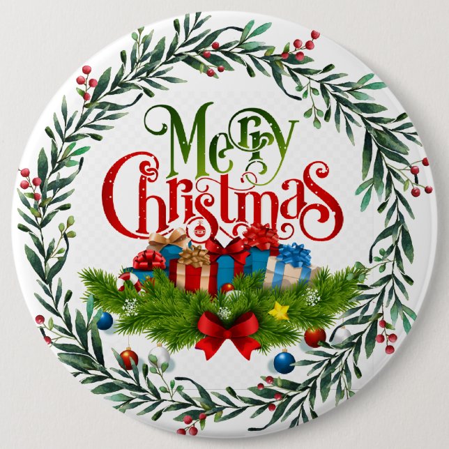 Frohe Weihnachten, Urlaubsplanung, Button (Vorderseite)