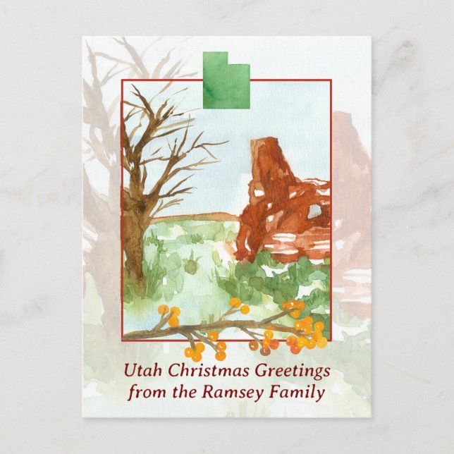 Frohe Weihnachten Utah Rock Mountains Südwesten (Vorderseite)