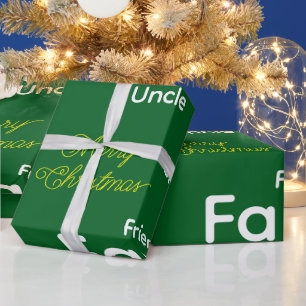 Frohe Weihnachten Verpackung Familie Santa Rentier Geschenkpapier