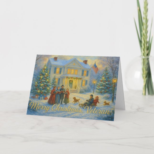 Frohe Weihnachten Veteran Danke Veteran Feiertag (Vorderseite)