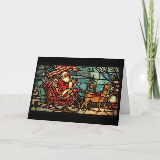 Frohe Weihnachten Veteran festgehaltenes Glas Sant (Vorderseite)