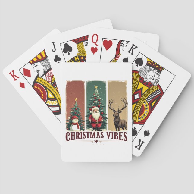 Frohe Weihnachten Vibes nur Weihnachten Spielkarten (Rückseite)