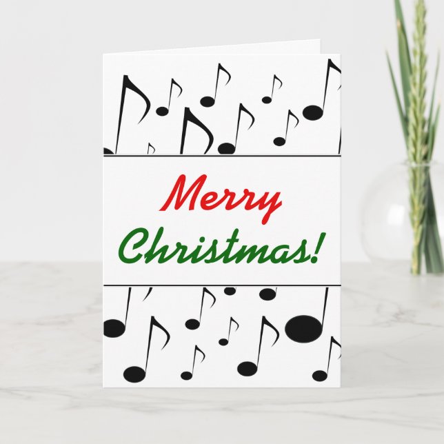 "Frohe Weihnachten!" + Viele musikalische Notizen  (Vorderseite)